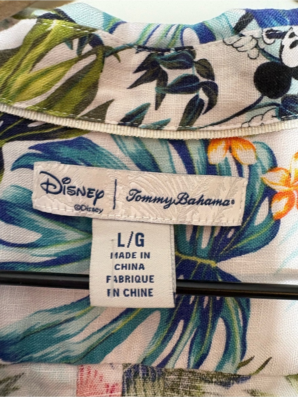 TOMMY BAHAMA Disney Jungle Jubilee Women’s Linen Shirt Mickey/Minnie Mouse L - Picture 10 of 11